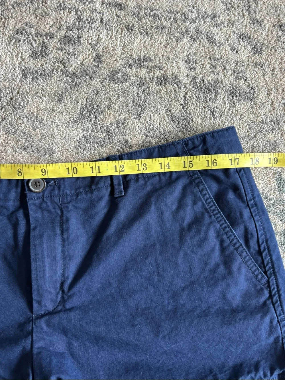 GAP Navy Flat-Front Cotton Shorts